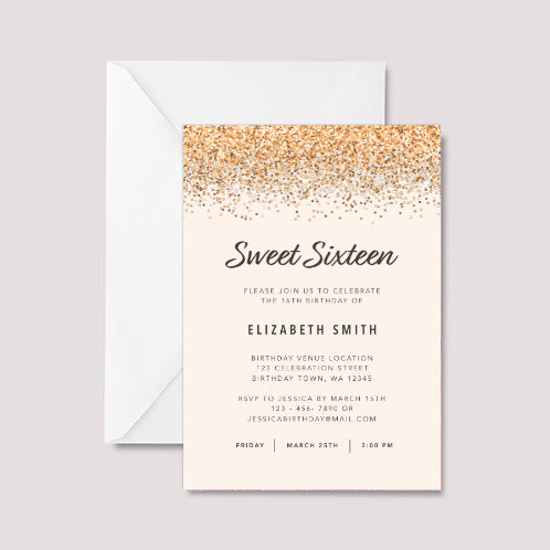 Sweet Sixteen Birthday Invitation
