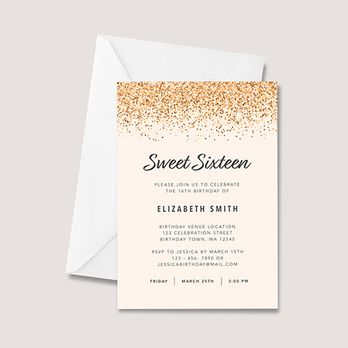 Sweet Sixteen Birthday Invitation