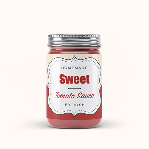 Sweet Tomato Sauce Jar Label
