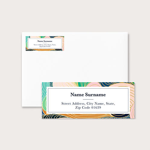 Swirly Art Address Label