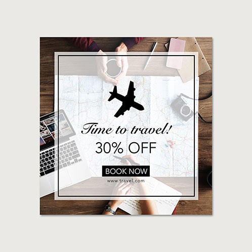 Time to Travel Social Media Post