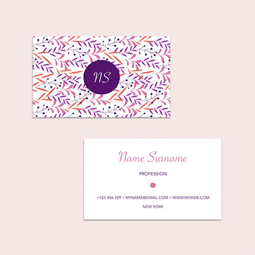Twigs Pattern Business Card
