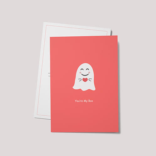 Valentines Card You're My Boo