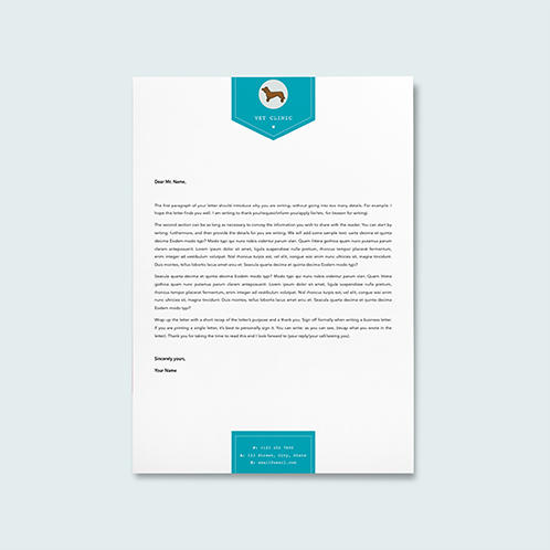 Vet Clinic Letterhead