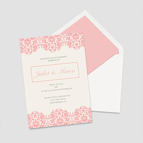 Victorian Ornament Wedding Invitation