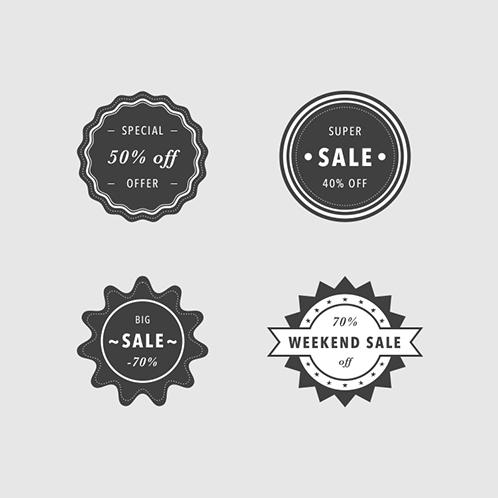 Vintage Style Sale Badges
