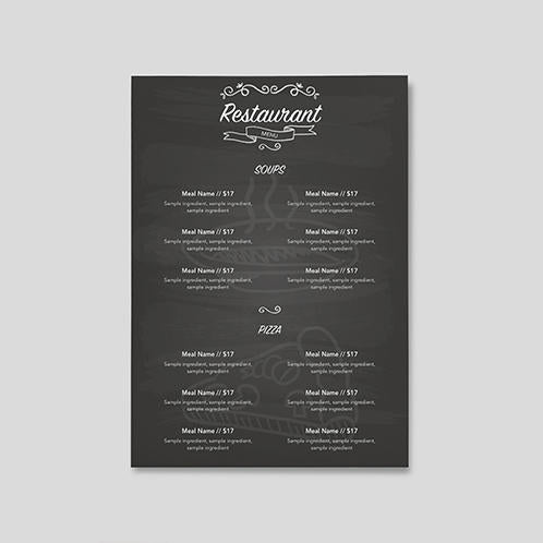 Vintage Two Page Menu