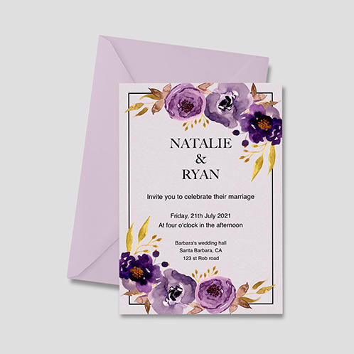 Violet Wedding Invitation