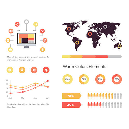 Warm Colors Elements Infographic