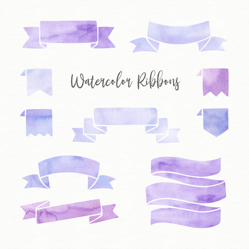 Watercolor Ribbons