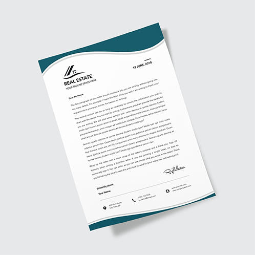 Wavy Real Estate Letterhead