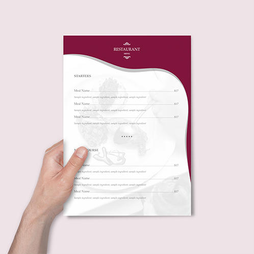 Wavy Two Page Menu