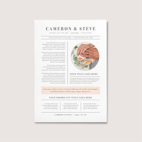 Wedding Newsletter