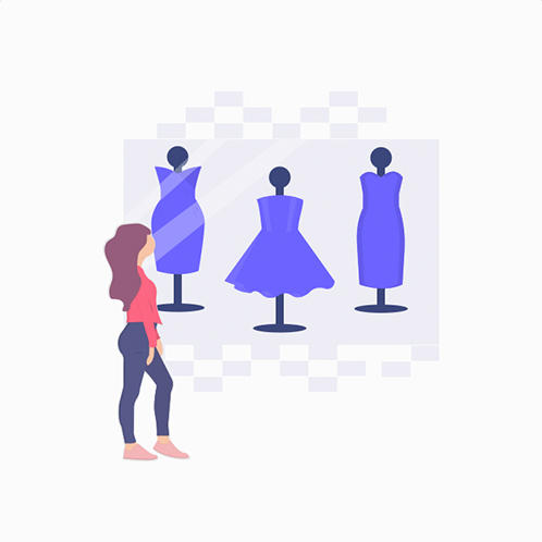 Window Shopping Illustration