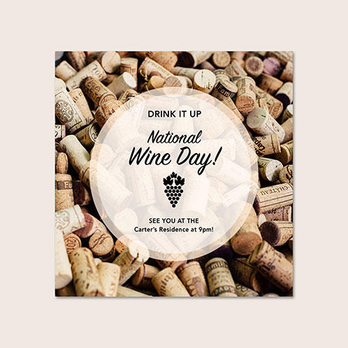 Wine Day Social Media Post