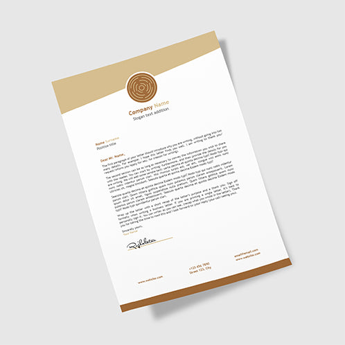 Wooden Letterhead