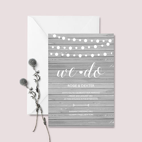 Woody Wedding Invitation 01