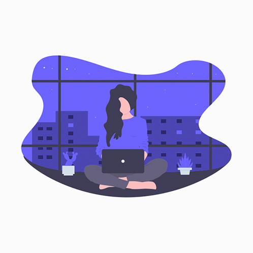 Working Late Illustration