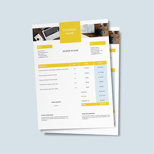 Yellow Invoice