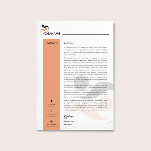 Yoga Letterhead