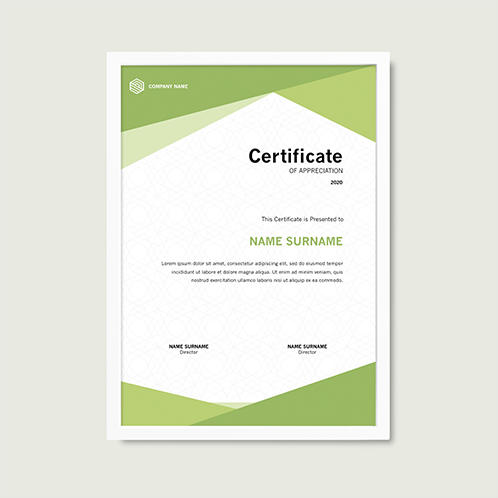 Abstract Business Certificate