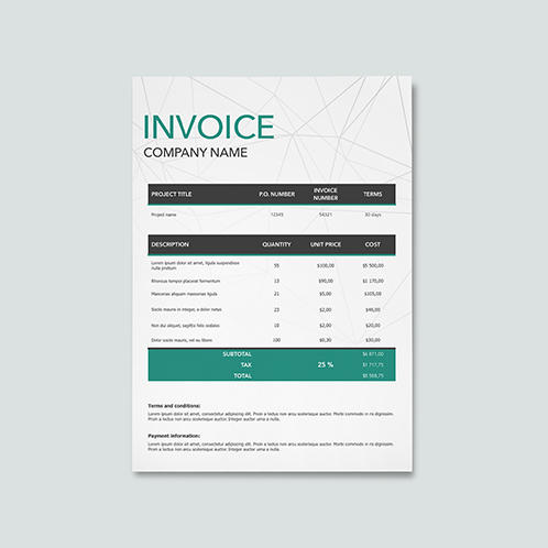 Abstract Invoice