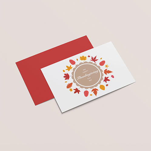 Autumn Leaves Thanksgiving Card