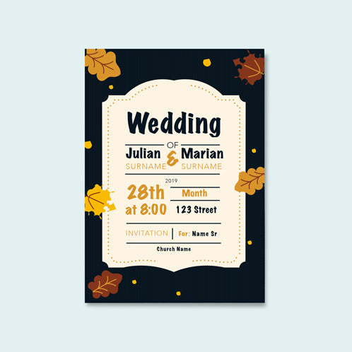 Autumn Wedding Invitation
