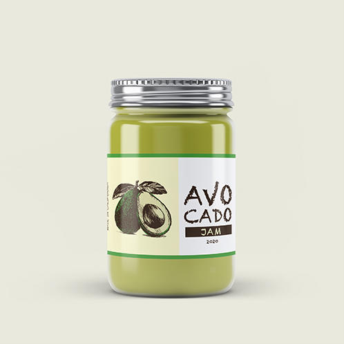 Avocado Jam Jar Label