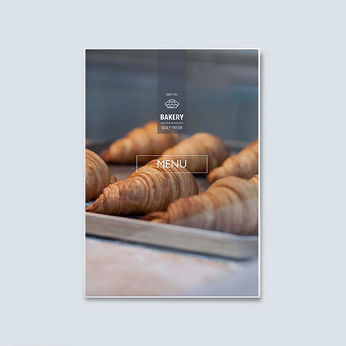 Bakery Single Page With Cover Menu