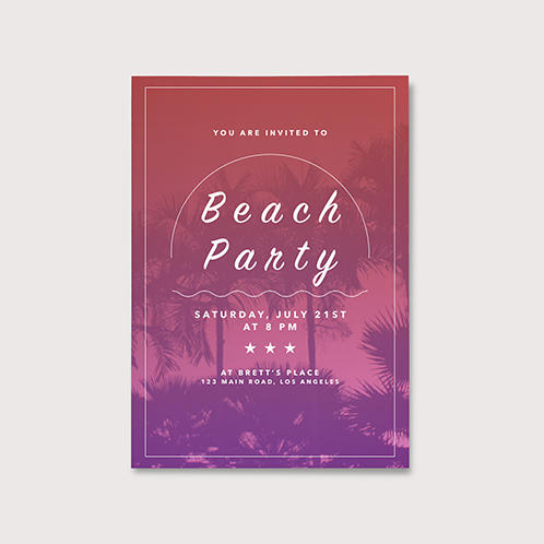 Beach Party Invitation