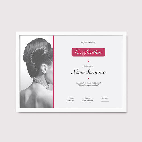 Beauty Salon Certificate