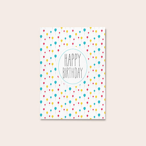 Birthday Balloon Pattern Card