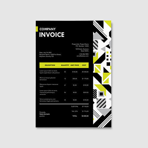 Black Invoice 02