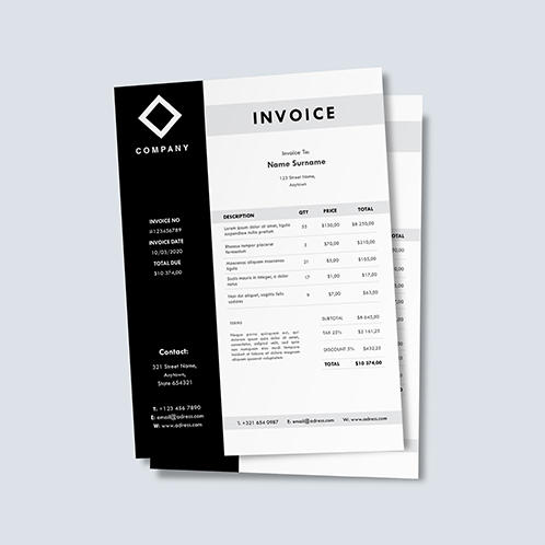 Black & White Invoice 03