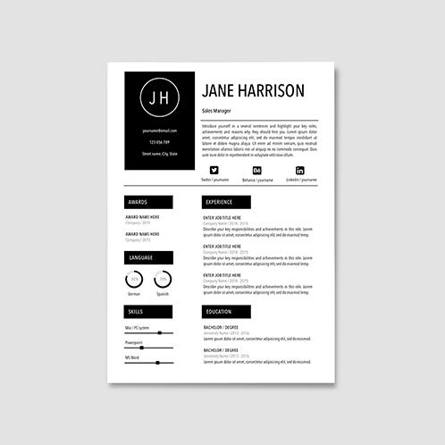 Black & White Resume