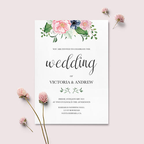 Bloomy Wedding Invitation