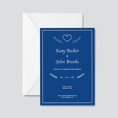 Blue Wedding Invitation