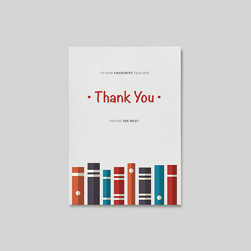 Bookshelf Thank You Card