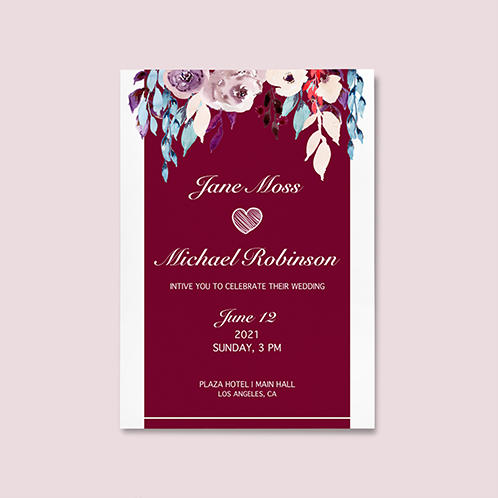 Bordeaux Wedding Invitation