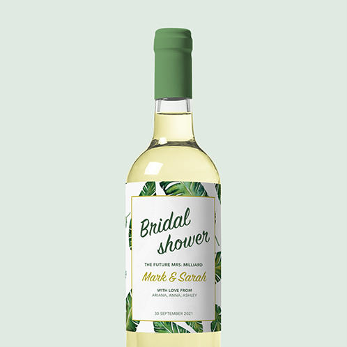 Bridal Shower Wine Label