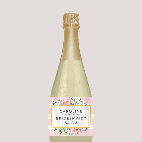 Bridesmaid Champagne Label