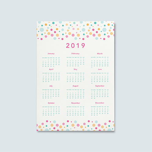 Bubbly Yearly Calendar