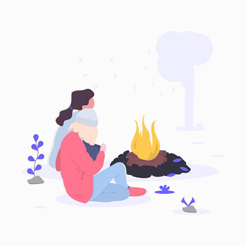 Campfire Illustration