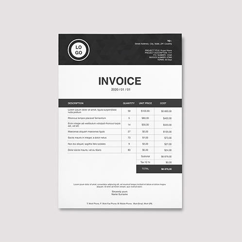Charcoal Invoice