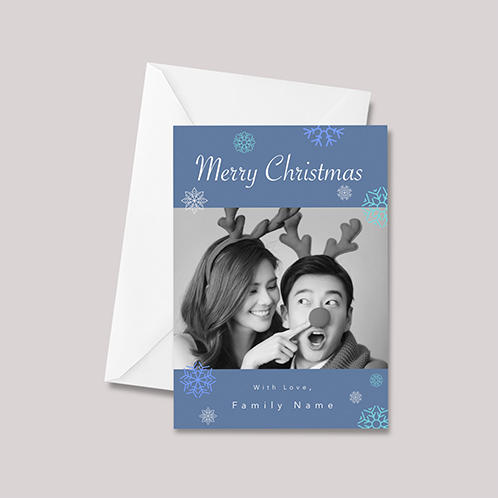 Christmas Snowflake Photo Card