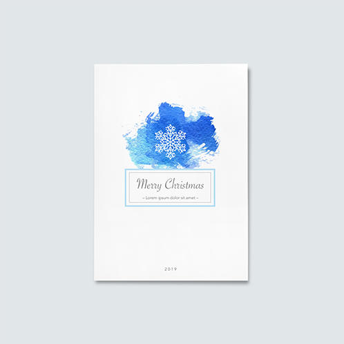 Christmas Watercolor Snowflake Card
