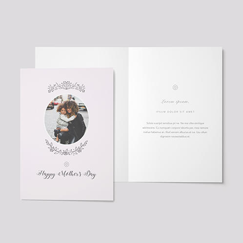 Clean Mother's Day Photo Card