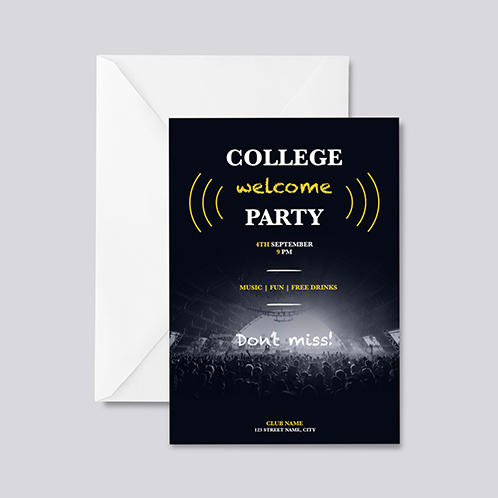 College Welcome Party Invitation 01