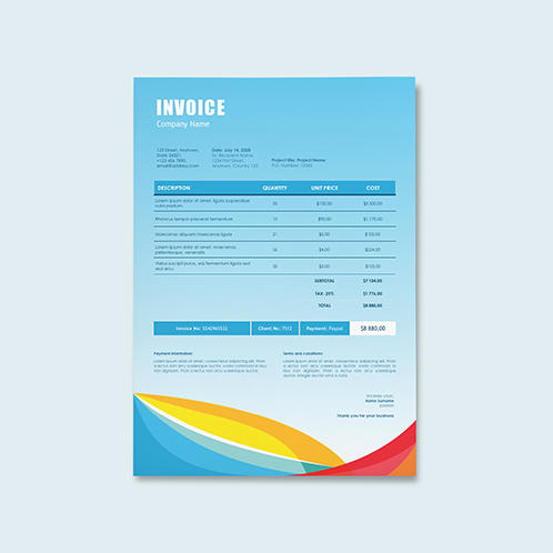 Colourful Invoice